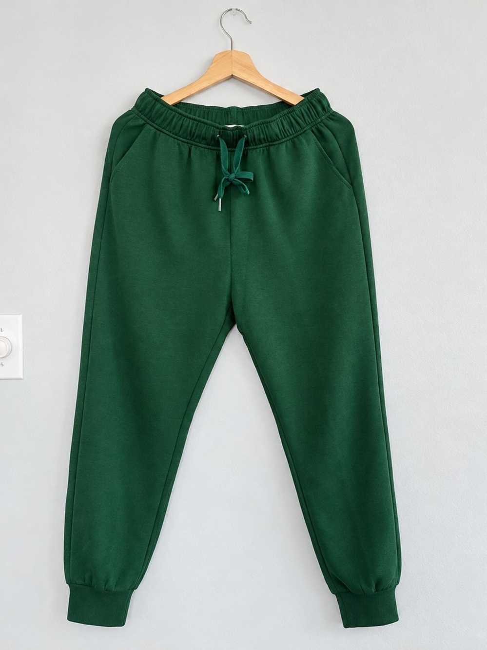 PINSPARK Women's Forest Green Drawstring Joggers Sz M Loungewear Casual